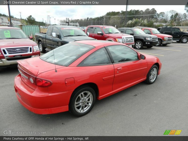 Victory Red / Graphite Gray 2003 Chevrolet Cavalier LS Sport Coupe