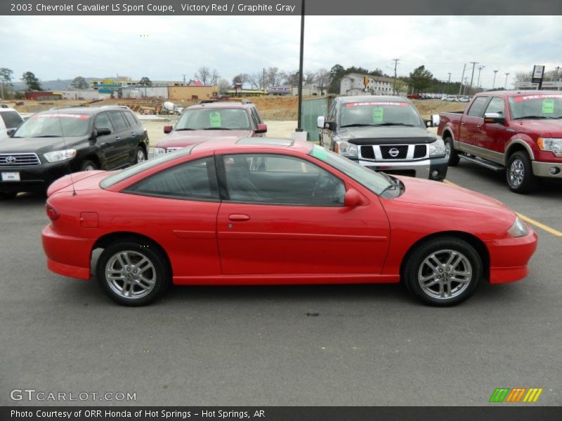 Victory Red / Graphite Gray 2003 Chevrolet Cavalier LS Sport Coupe