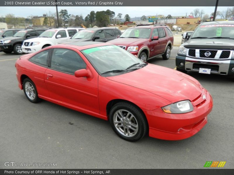 Victory Red / Graphite Gray 2003 Chevrolet Cavalier LS Sport Coupe