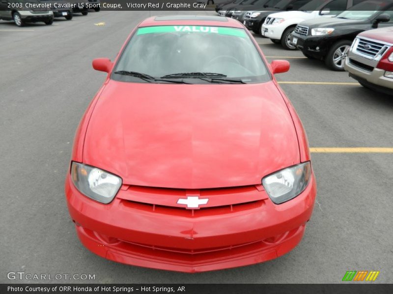 Victory Red / Graphite Gray 2003 Chevrolet Cavalier LS Sport Coupe