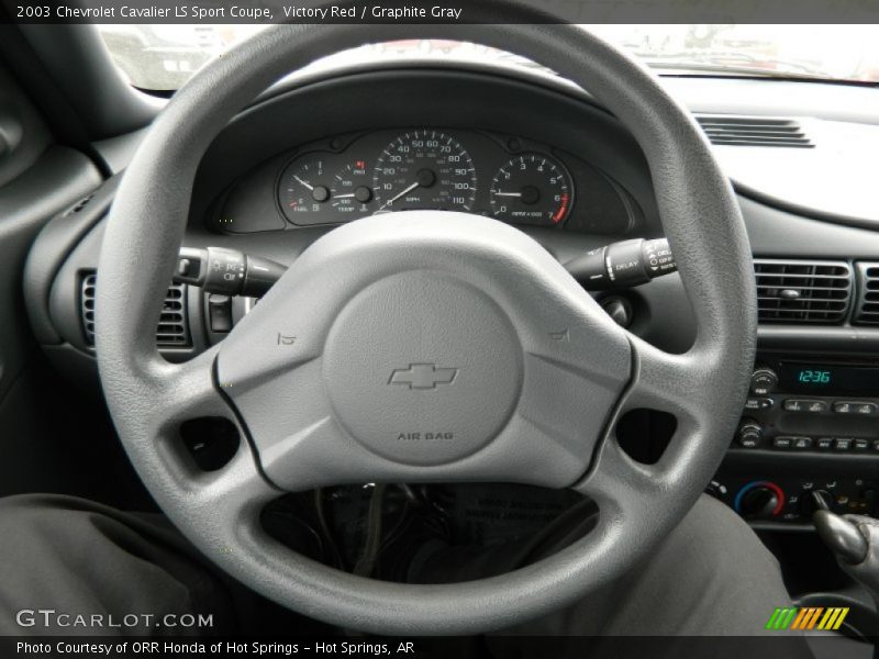 Victory Red / Graphite Gray 2003 Chevrolet Cavalier LS Sport Coupe