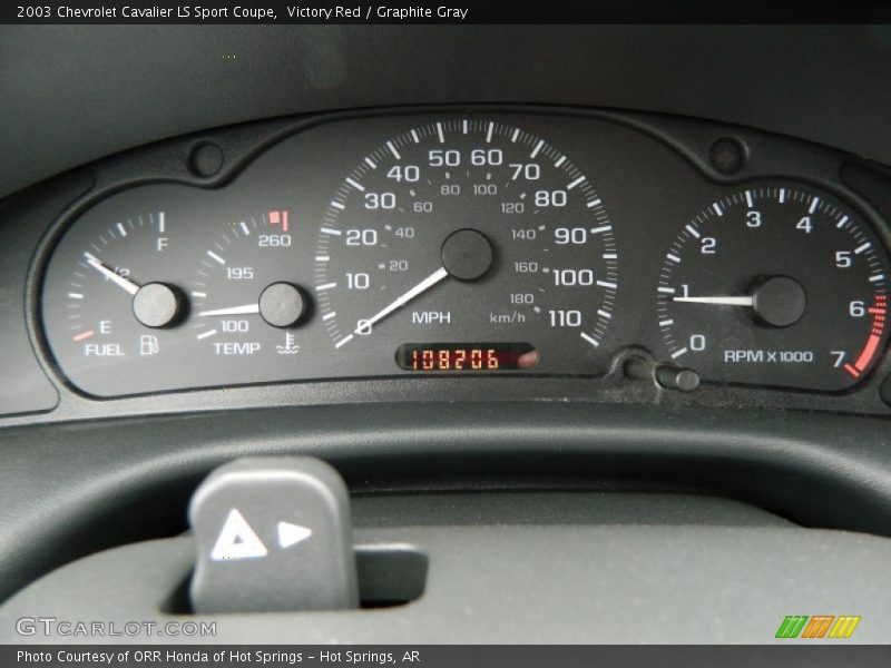 Victory Red / Graphite Gray 2003 Chevrolet Cavalier LS Sport Coupe