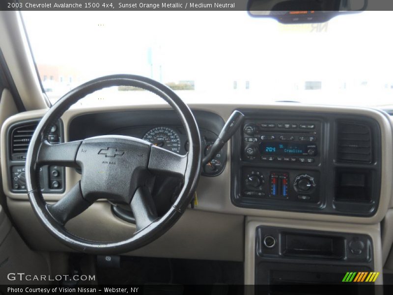 Sunset Orange Metallic / Medium Neutral 2003 Chevrolet Avalanche 1500 4x4