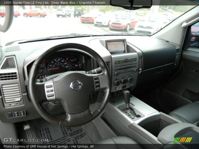 Deep Water Blue / Graphite/Titanium 2005 Nissan Titan LE King Cab