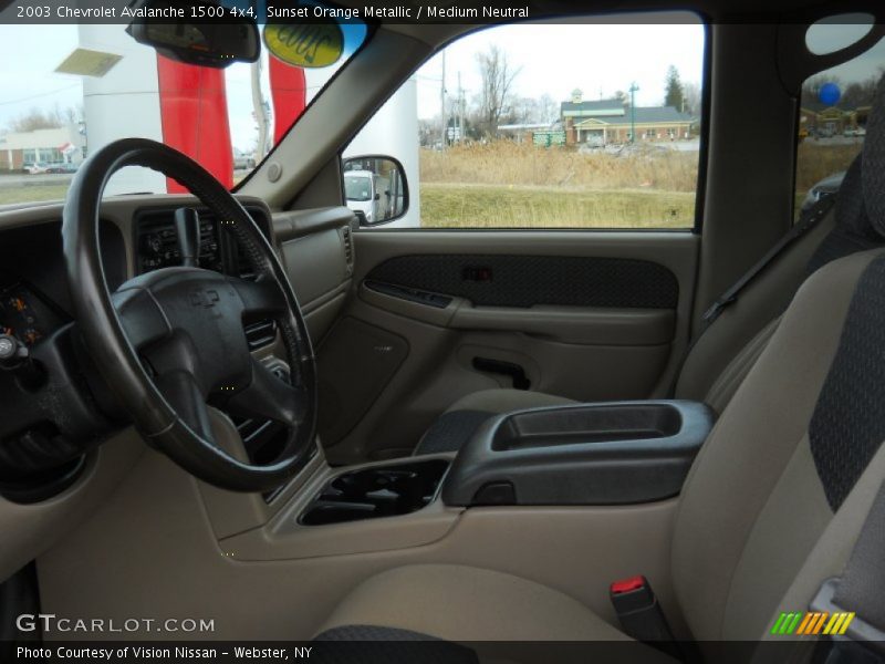 Sunset Orange Metallic / Medium Neutral 2003 Chevrolet Avalanche 1500 4x4