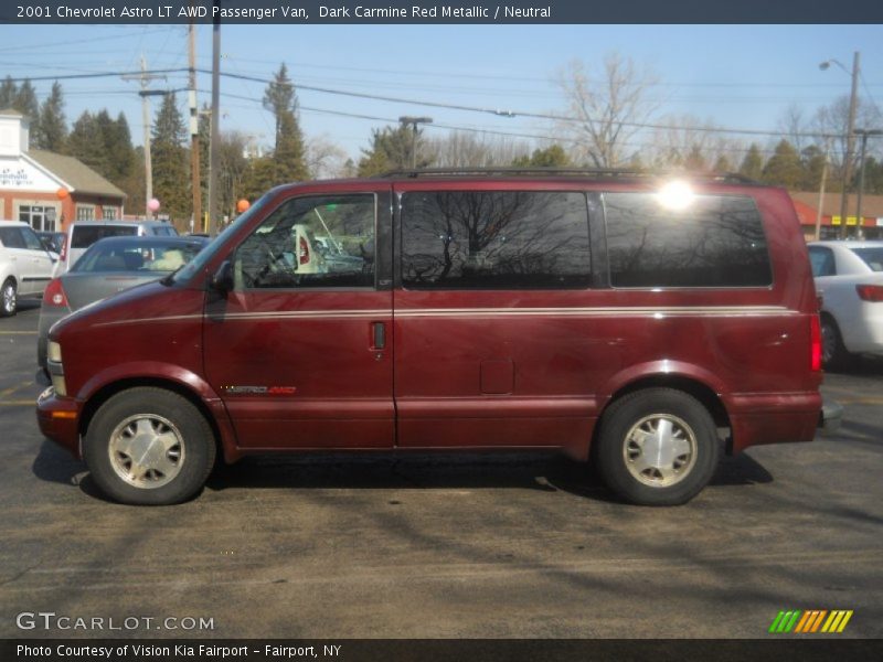 Dark Carmine Red Metallic / Neutral 2001 Chevrolet Astro LT AWD Passenger Van