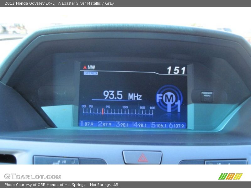 Alabaster Silver Metallic / Gray 2012 Honda Odyssey EX-L