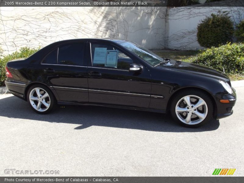 Obsidian Black Metallic / Black 2005 Mercedes-Benz C 230 Kompressor Sedan
