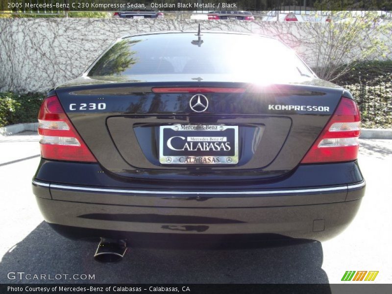 Obsidian Black Metallic / Black 2005 Mercedes-Benz C 230 Kompressor Sedan