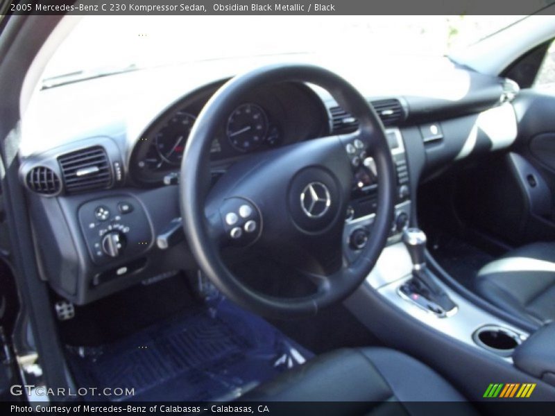 Obsidian Black Metallic / Black 2005 Mercedes-Benz C 230 Kompressor Sedan