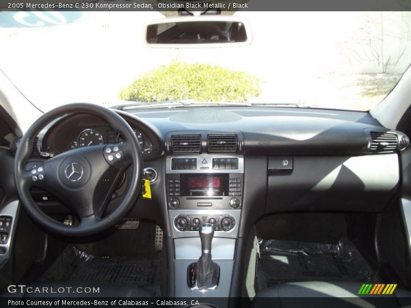 Obsidian Black Metallic / Black 2005 Mercedes-Benz C 230 Kompressor Sedan