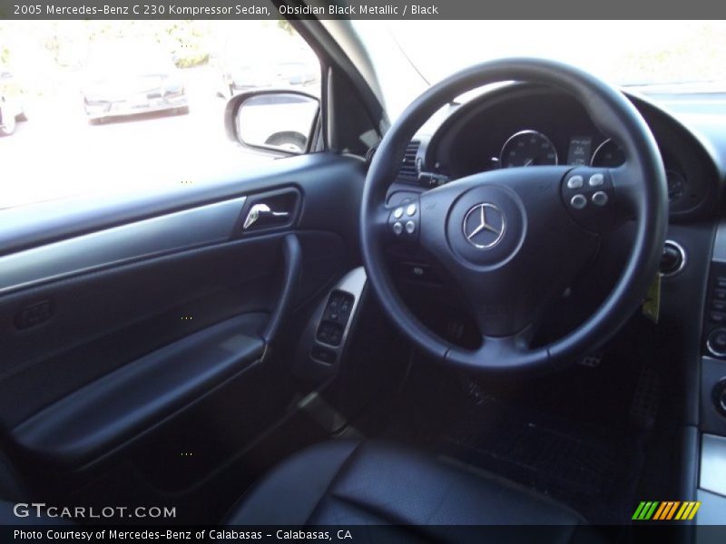 Obsidian Black Metallic / Black 2005 Mercedes-Benz C 230 Kompressor Sedan