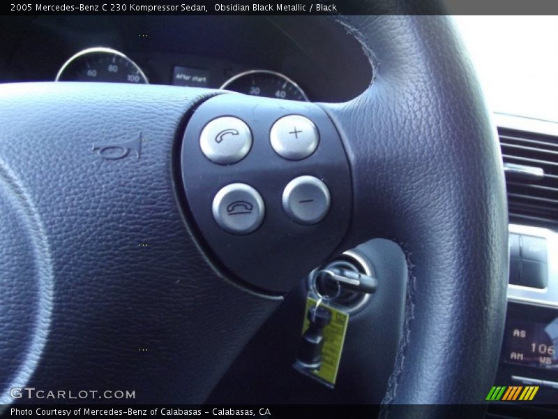 Obsidian Black Metallic / Black 2005 Mercedes-Benz C 230 Kompressor Sedan