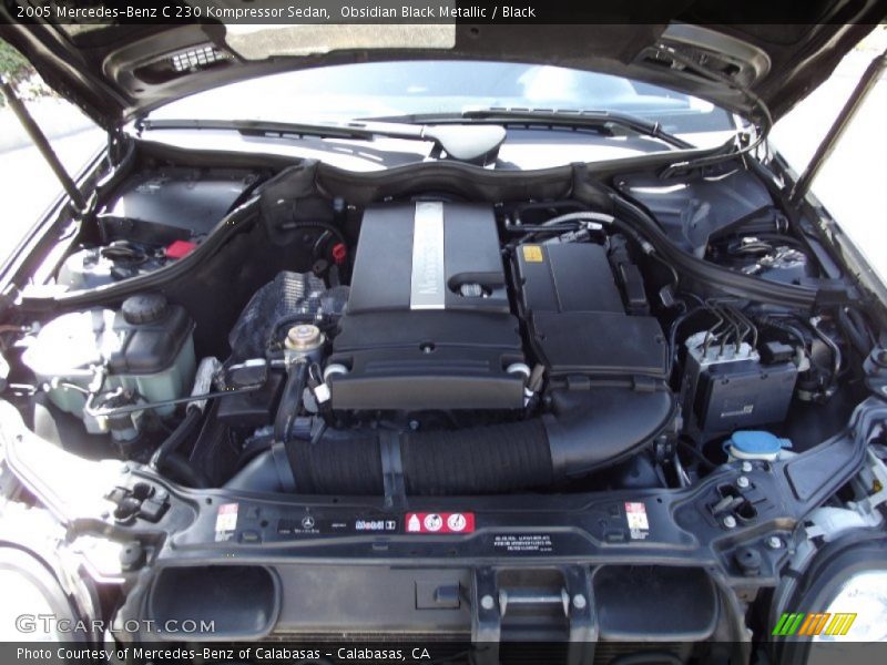 Obsidian Black Metallic / Black 2005 Mercedes-Benz C 230 Kompressor Sedan