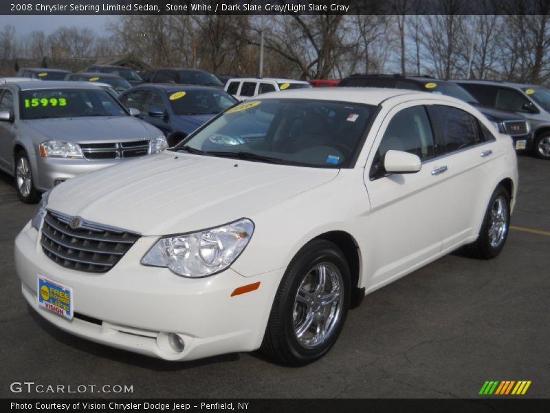 Stone White / Dark Slate Gray/Light Slate Gray 2008 Chrysler Sebring Limited Sedan