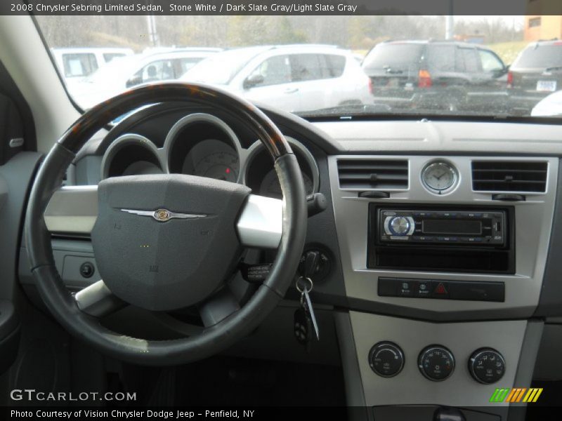 Stone White / Dark Slate Gray/Light Slate Gray 2008 Chrysler Sebring Limited Sedan