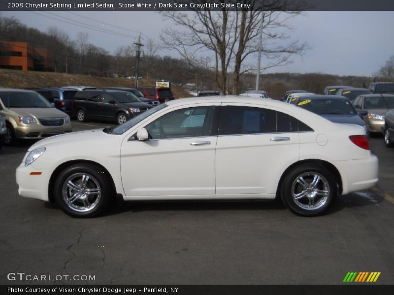 Stone White / Dark Slate Gray/Light Slate Gray 2008 Chrysler Sebring Limited Sedan