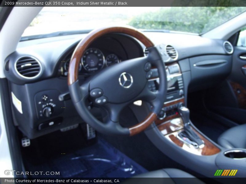 Iridium Silver Metallic / Black 2009 Mercedes-Benz CLK 350 Coupe