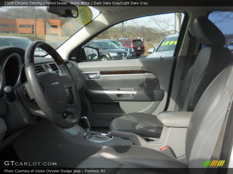 Stone White / Dark Slate Gray/Light Slate Gray 2008 Chrysler Sebring Limited Sedan