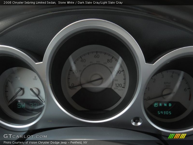 Stone White / Dark Slate Gray/Light Slate Gray 2008 Chrysler Sebring Limited Sedan