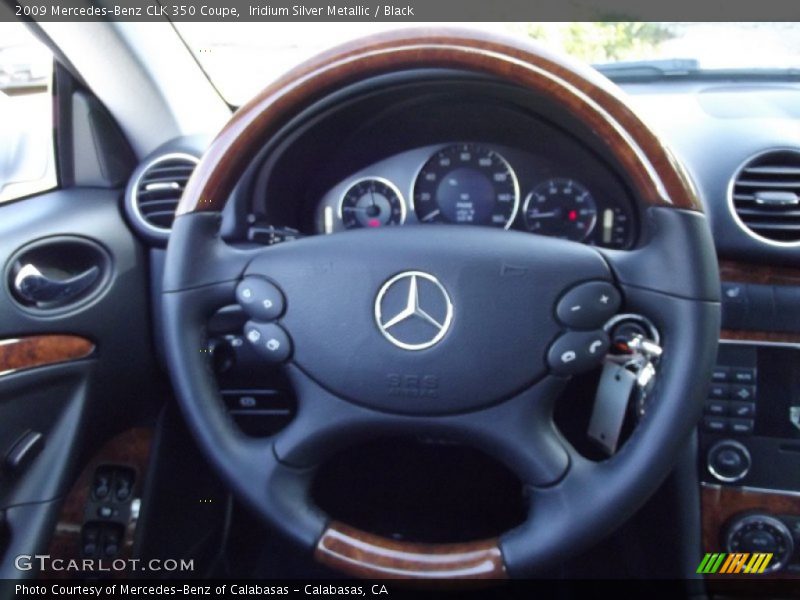 Iridium Silver Metallic / Black 2009 Mercedes-Benz CLK 350 Coupe