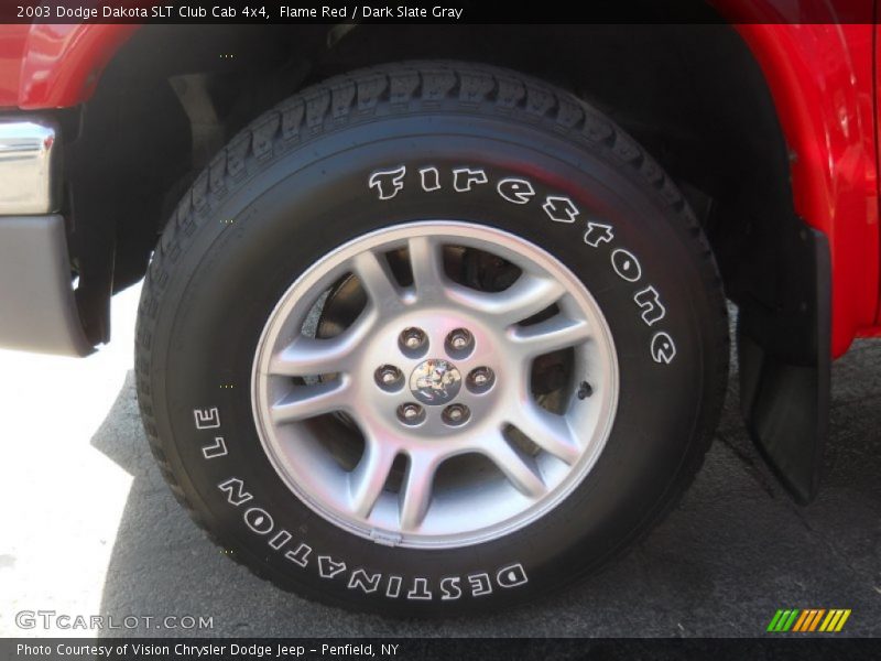 Flame Red / Dark Slate Gray 2003 Dodge Dakota SLT Club Cab 4x4