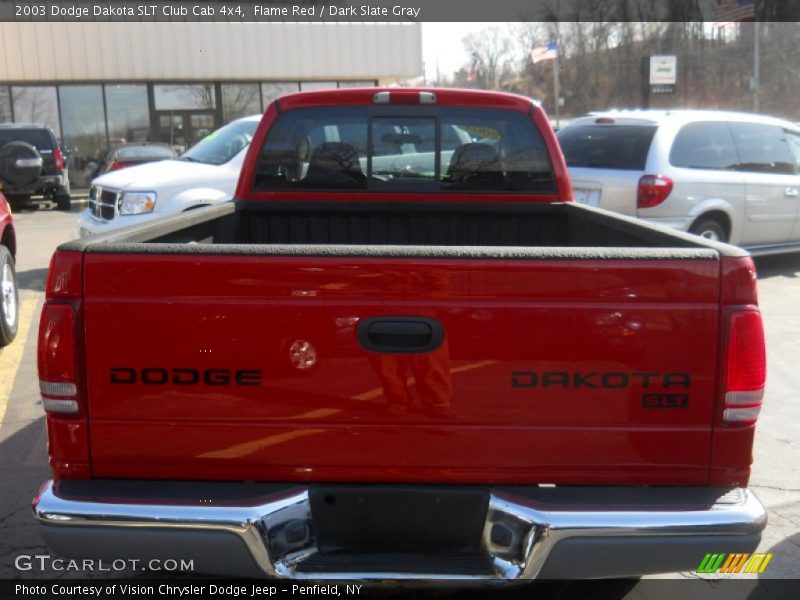Flame Red / Dark Slate Gray 2003 Dodge Dakota SLT Club Cab 4x4