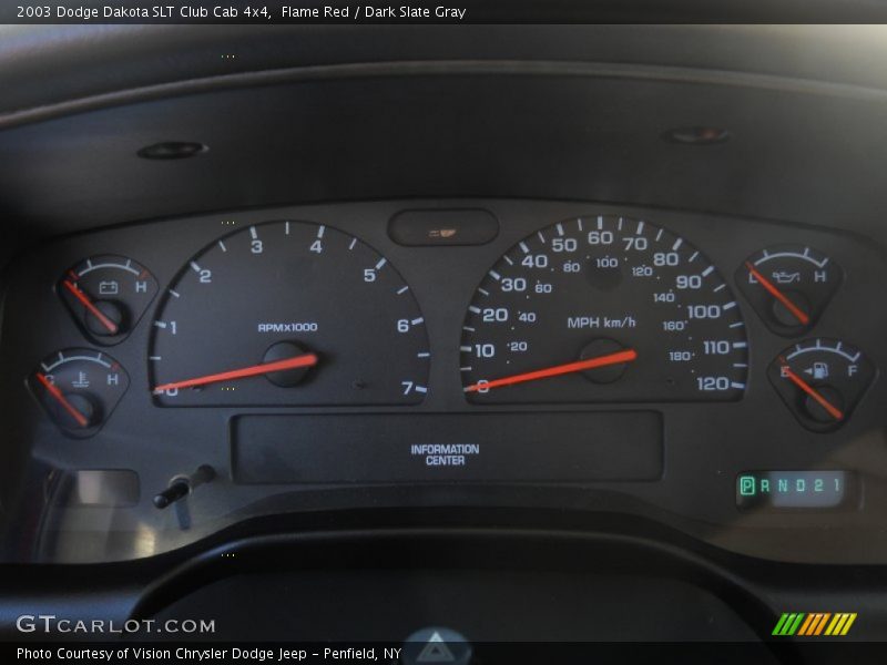 Flame Red / Dark Slate Gray 2003 Dodge Dakota SLT Club Cab 4x4