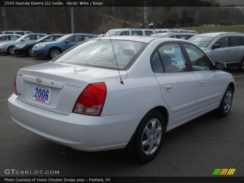 Nordic White / Beige 2006 Hyundai Elantra GLS Sedan