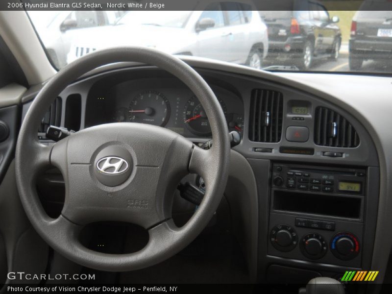 Nordic White / Beige 2006 Hyundai Elantra GLS Sedan