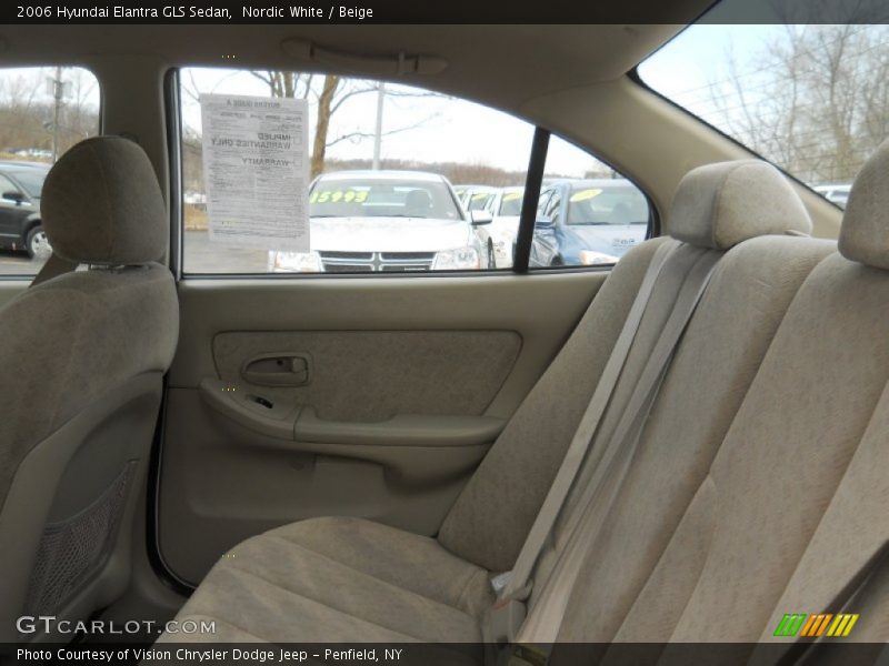 Nordic White / Beige 2006 Hyundai Elantra GLS Sedan