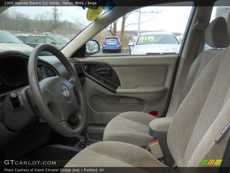 Nordic White / Beige 2006 Hyundai Elantra GLS Sedan