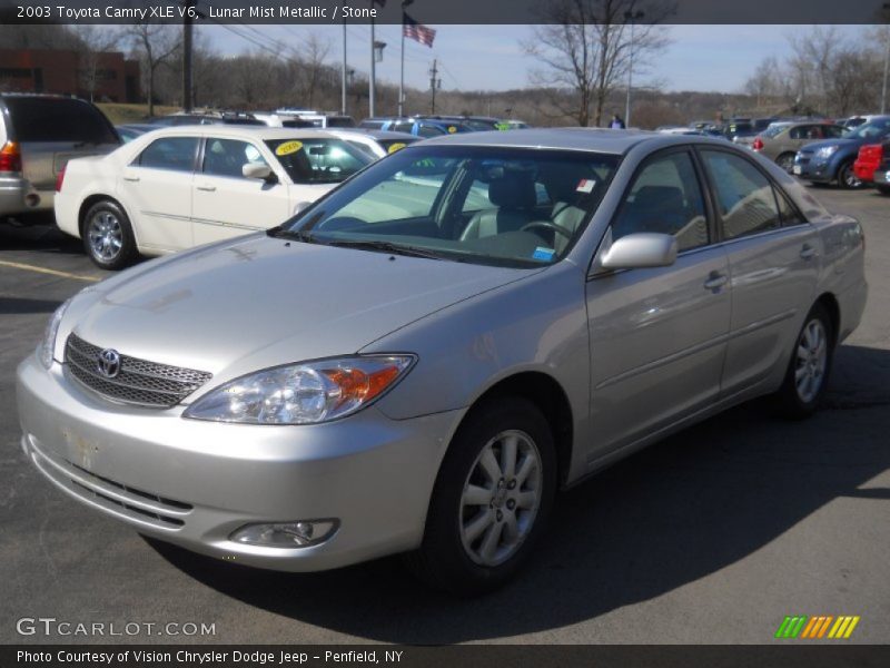 Lunar Mist Metallic / Stone 2003 Toyota Camry XLE V6