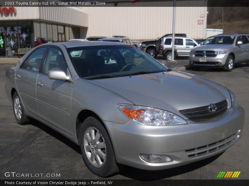 Lunar Mist Metallic / Stone 2003 Toyota Camry XLE V6