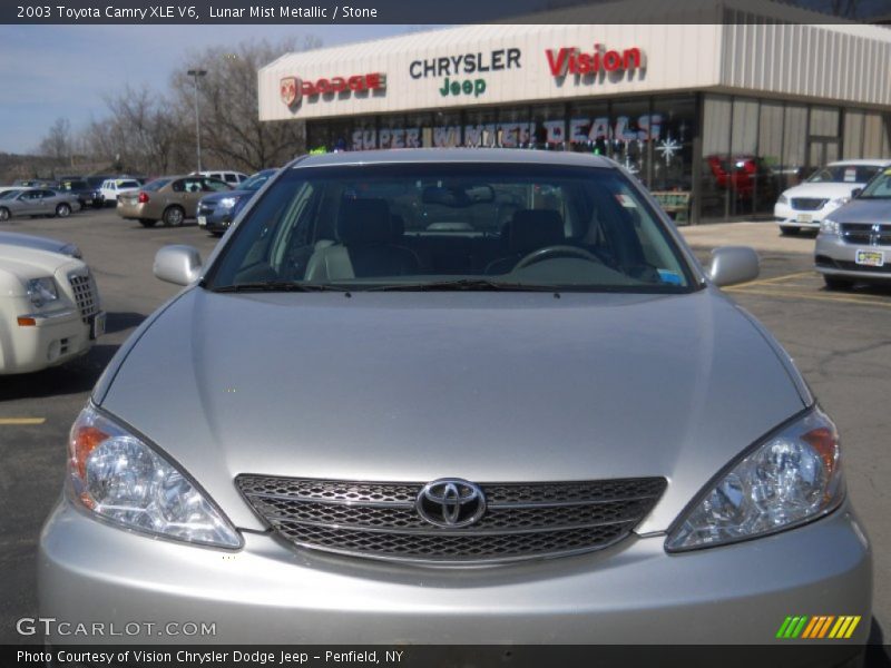 Lunar Mist Metallic / Stone 2003 Toyota Camry XLE V6