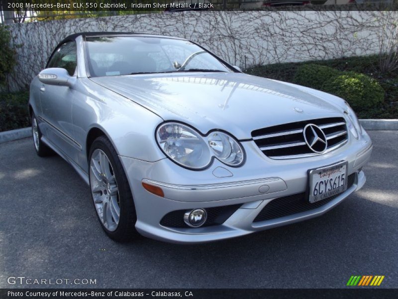 Iridium Silver Metallic / Black 2008 Mercedes-Benz CLK 550 Cabriolet