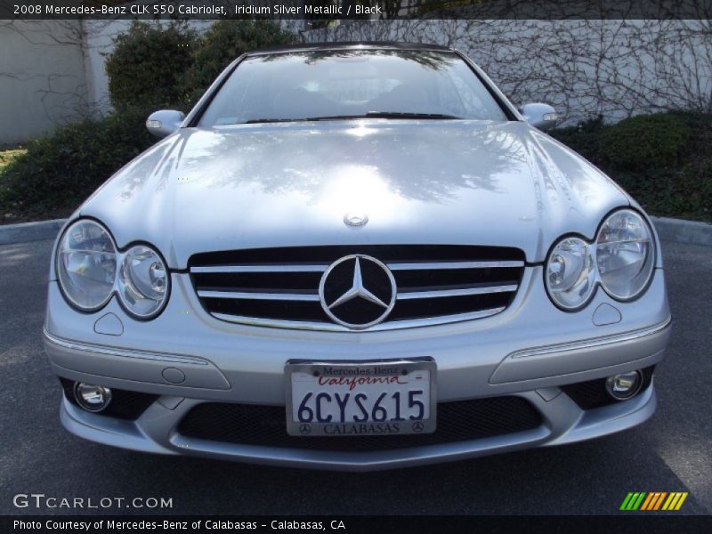 Iridium Silver Metallic / Black 2008 Mercedes-Benz CLK 550 Cabriolet