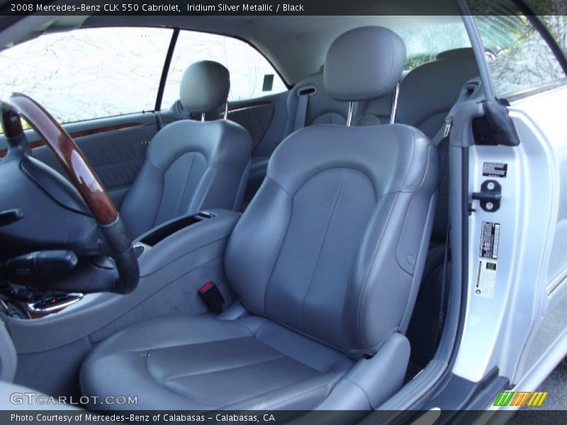 Iridium Silver Metallic / Black 2008 Mercedes-Benz CLK 550 Cabriolet