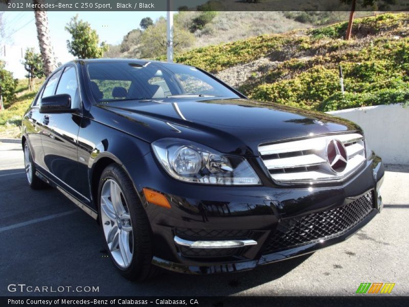 Black / Black 2012 Mercedes-Benz C 250 Sport