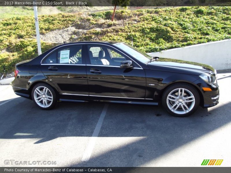 Black / Black 2012 Mercedes-Benz C 250 Sport