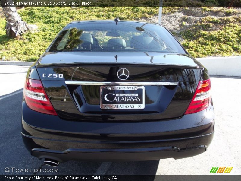 Black / Black 2012 Mercedes-Benz C 250 Sport