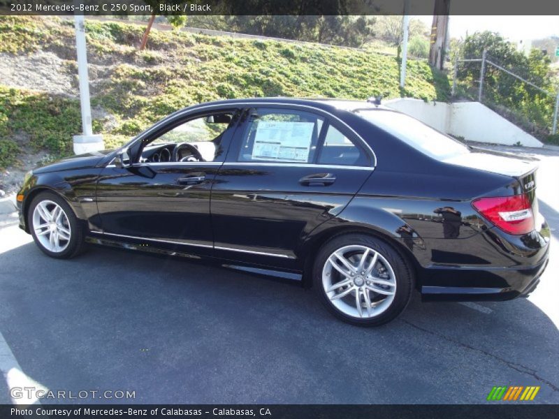 Black / Black 2012 Mercedes-Benz C 250 Sport