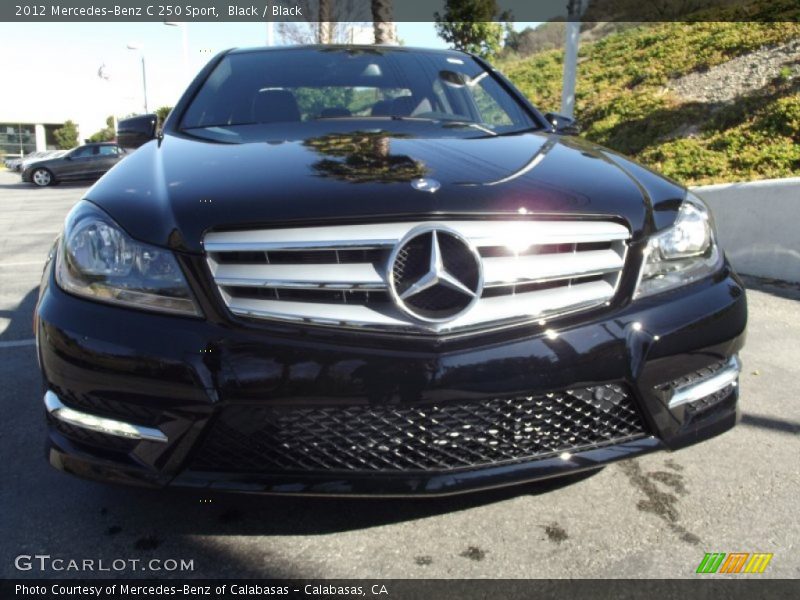 Black / Black 2012 Mercedes-Benz C 250 Sport