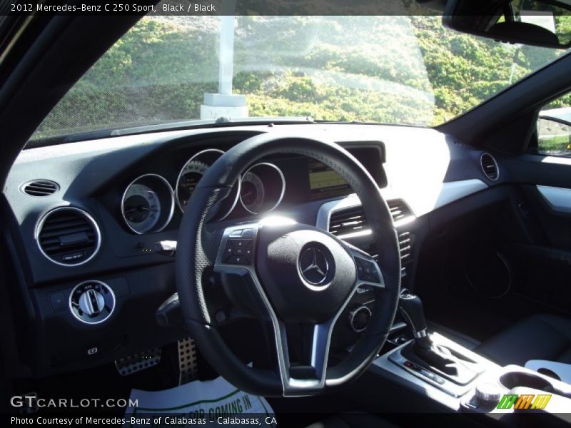 Black / Black 2012 Mercedes-Benz C 250 Sport