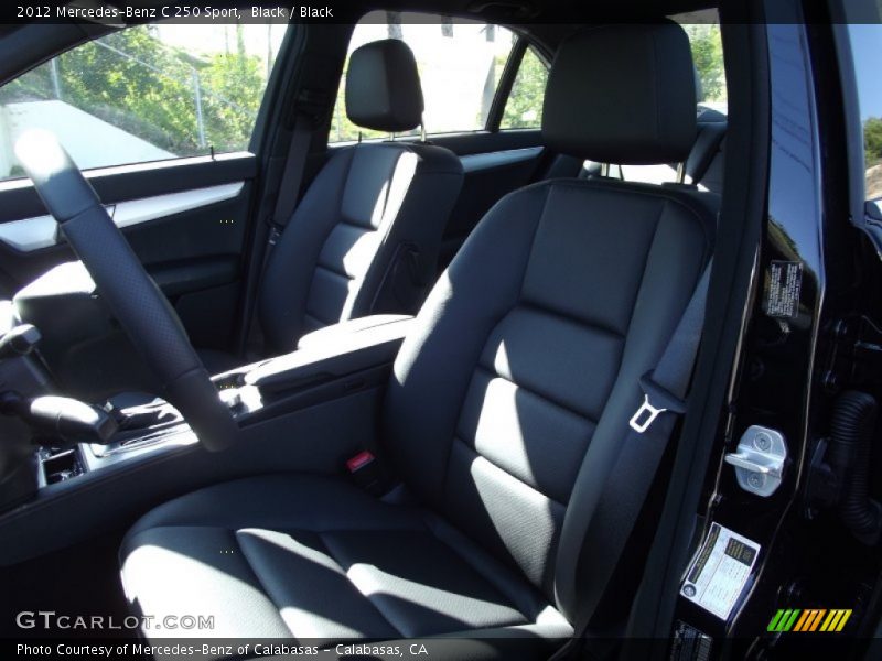 Black / Black 2012 Mercedes-Benz C 250 Sport