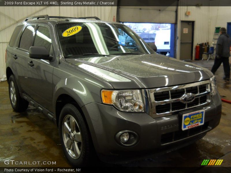 Sterling Grey Metallic / Charcoal 2009 Ford Escape XLT V6 4WD