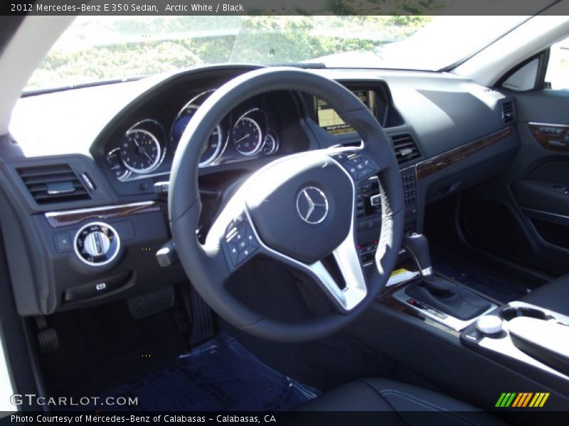 Arctic White / Black 2012 Mercedes-Benz E 350 Sedan