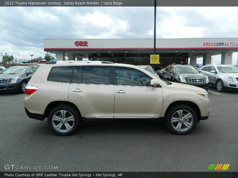 Sandy Beach Metallic / Sand Beige 2012 Toyota Highlander Limited