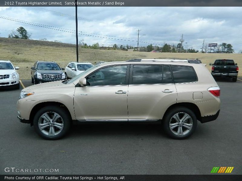 Sandy Beach Metallic / Sand Beige 2012 Toyota Highlander Limited