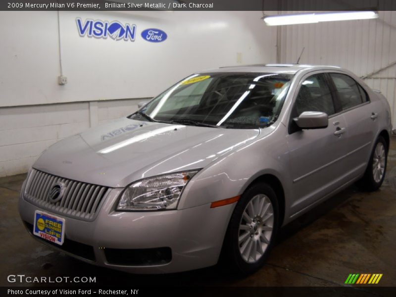 Brilliant Silver Metallic / Dark Charcoal 2009 Mercury Milan V6 Premier